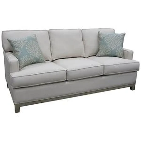 Stationary Sofa w/ Accent Pillows